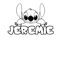 Coloración del nombre JEREMIE - decorado Stitch