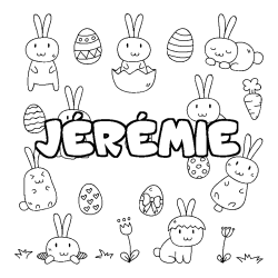 Coloración del nombre JÉRÉMIE - decorado Pascua