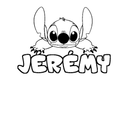 Dibujo para colorear J&Eacute;R&Eacute;MY - decorado Stitch