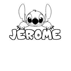 Coloración del nombre JEROME - decorado Stitch