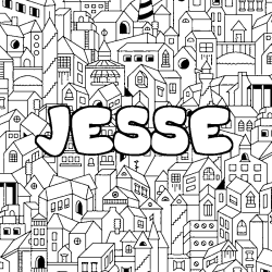 Dibujo para colorear JESSE - decorado ciudad