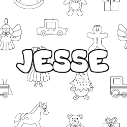 Coloración del nombre JESSE - decorado juguetes