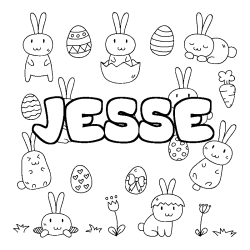 Dibujo para colorear JESSE - decorado Pascua