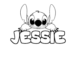 Coloración del nombre JESSIE - decorado Stitch