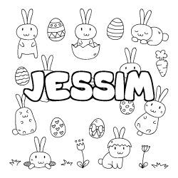 Dibujo para colorear JESSIM - decorado Pascua