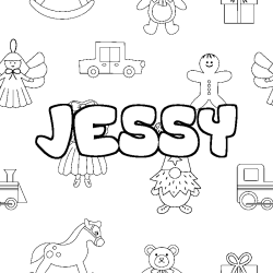 Coloración del nombre JESSY - decorado juguetes