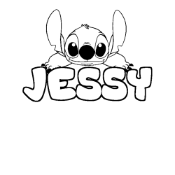 Dibujo para colorear JESSY - decorado Stitch