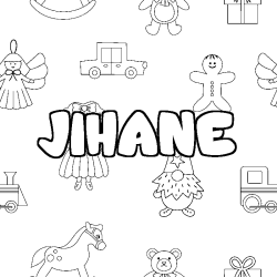 Coloración del nombre JIHANE - decorado juguetes