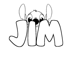 Dibujo para colorear JIM - decorado Stitch