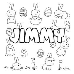 Dibujo para colorear JIMMY - decorado Pascua