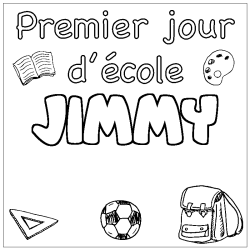 Coloración del nombre JIMMY - decorado primer día de escuela