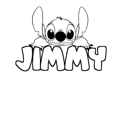 Coloración del nombre JIMMY - decorado Stitch