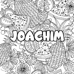 Coloración del nombre JOACHIM - decorado mandala de frutas