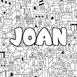 Dibujo para colorear JOAN - decorado ciudad