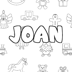 Dibujo para colorear JOAN - decorado juguetes