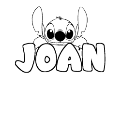 Dibujo para colorear JOAN - decorado Stitch