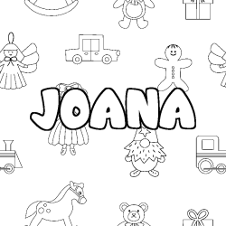 Coloración del nombre JOANA - decorado juguetes