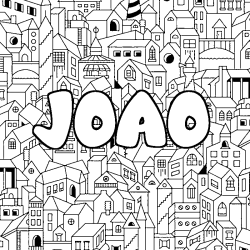 Dibujo para colorear JOAO - decorado ciudad