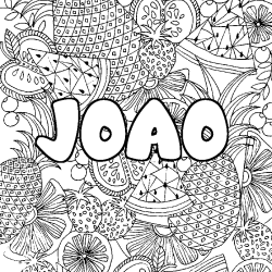 Dibujo para colorear JOAO - decorado mandala de frutas