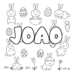 Dibujo para colorear JOAO - decorado Pascua