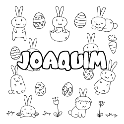 Coloración del nombre JOAQUIM - decorado Pascua