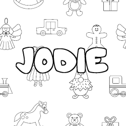 Coloración del nombre JODIE - decorado juguetes