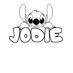 Coloración del nombre JODIE - decorado Stitch