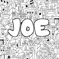 Dibujo para colorear JOE - decorado ciudad