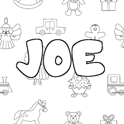 Dibujo para colorear JOE - decorado juguetes