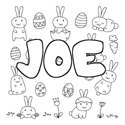 Dibujo para colorear JOE - decorado Pascua