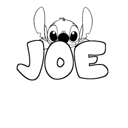 Dibujo para colorear JOE - decorado Stitch