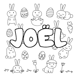 Dibujo para colorear JO&Euml;L - decorado Pascua