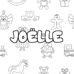 Coloración del nombre JOËLLE - decorado juguetes