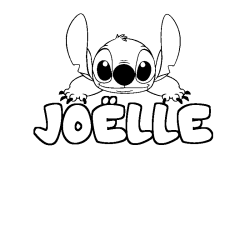 Coloración del nombre JOËLLE - decorado Stitch