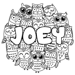 Dibujo para colorear JOEY - decorado b&uacute;hos