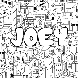 Dibujo para colorear JOEY - decorado ciudad