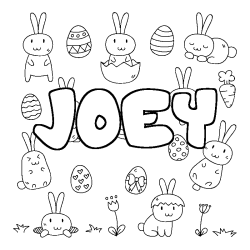 Coloración del nombre JOEY - decorado Pascua