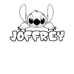 Coloración del nombre JOFFREY - decorado Stitch