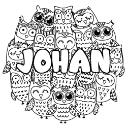 Dibujo para colorear JOHAN - decorado b&uacute;hos