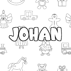 Coloración del nombre JOHAN - decorado juguetes