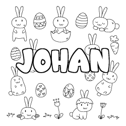 Dibujo para colorear JOHAN - decorado Pascua