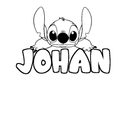 Dibujo para colorear JOHAN - decorado Stitch