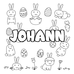 Dibujo para colorear JOHANN - decorado Pascua