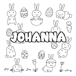 Coloración del nombre JOHANNA - decorado Pascua