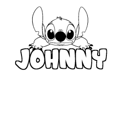 Coloración del nombre JOHNNY - decorado Stitch