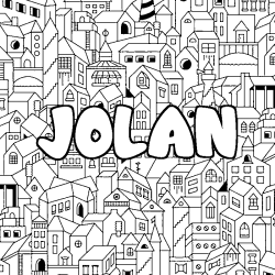 Dibujo para colorear JOLAN - decorado ciudad