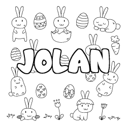 Dibujo para colorear JOLAN - decorado Pascua