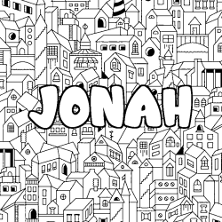 Coloración del nombre JONAH - decorado ciudad