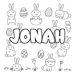 Dibujo para colorear JONAH - decorado Pascua