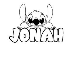 Coloración del nombre JONAH - decorado Stitch